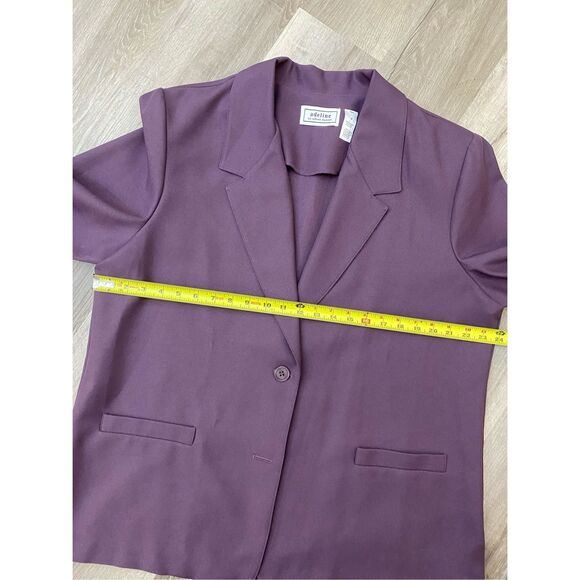 Adeline by Alfred Dunner NWT Eggplant Purple 2-Button Blazer, Size 18, MSRP $50 - Picture 6 of 7